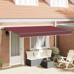 Novaro Behúzható napellenző Burgundi 350 x 200 cm szövet