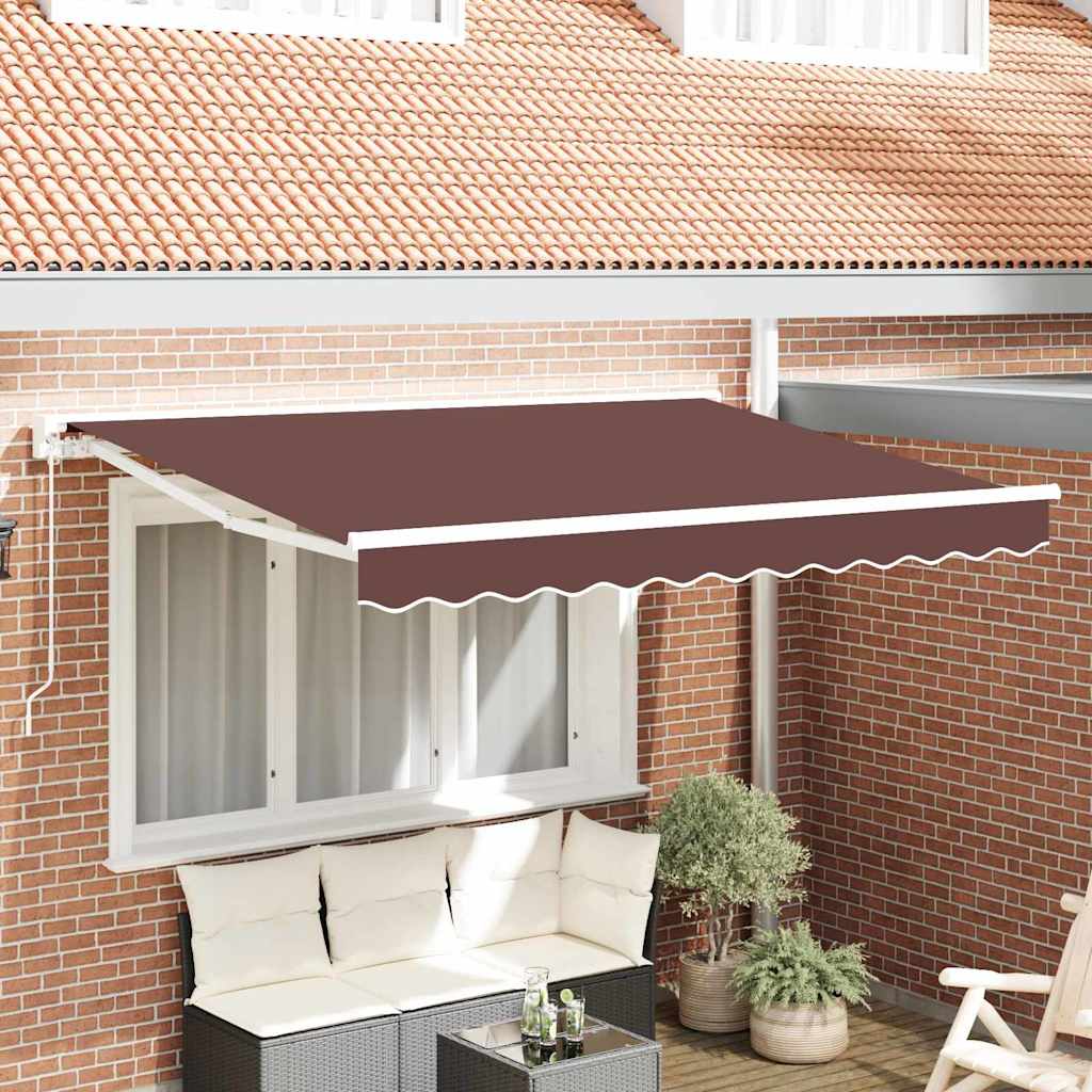 Novaro Napernyő keret Barna 350 x 200 cm Poliészter PU bevonattal
