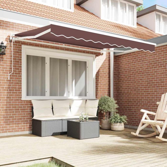 Novaro Napernyő keret Barna 350 x 200 cm Poliészter PU bevonattal - Image 3