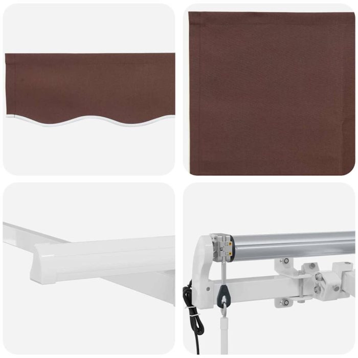 Novaro Behúzható napellenző Barna 350 x 200 cm szövet - Image 8