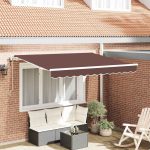 Novaro Behúzható napellenző Barna 350 x 200 cm szövet