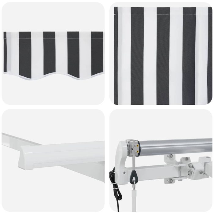 Novaro Behúzható napellenző Antracit 350 x 200 cm szövet - Image 8