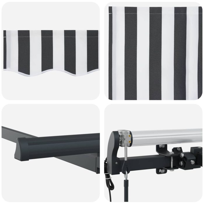 Novaro Behúzható napellenző Antracit 350 x 200 cm szövet - Image 8