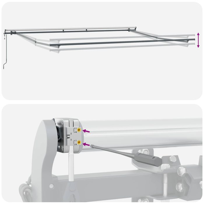 Novaro Behúzható napellenző Sárga 400 x 200 cm szövet - Image 10