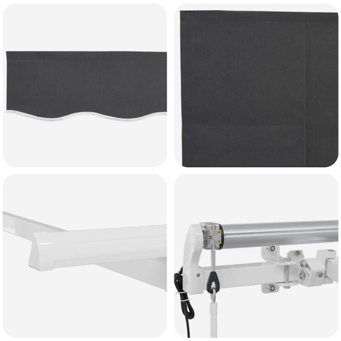 Novaro Behúzható napellenző Antracit 400 x 200 cm szövet - Image 8