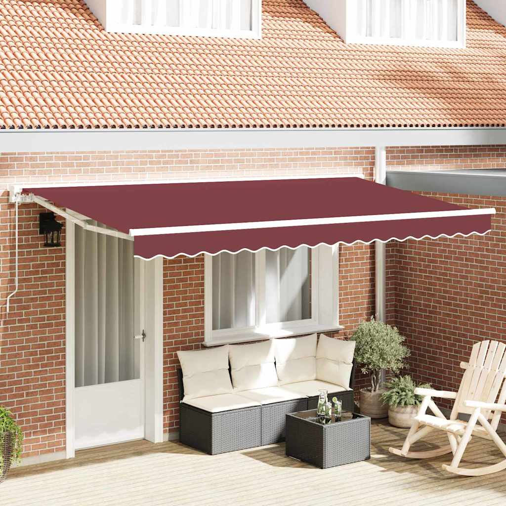 Novaro Napernyő keret Burgundi 400 x 200 cm Poliészter PU bevonattal