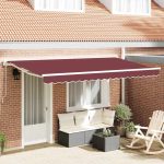 Novaro Napernyő keret Burgundi 400 x 200 cm Poliészter PU bevonattal