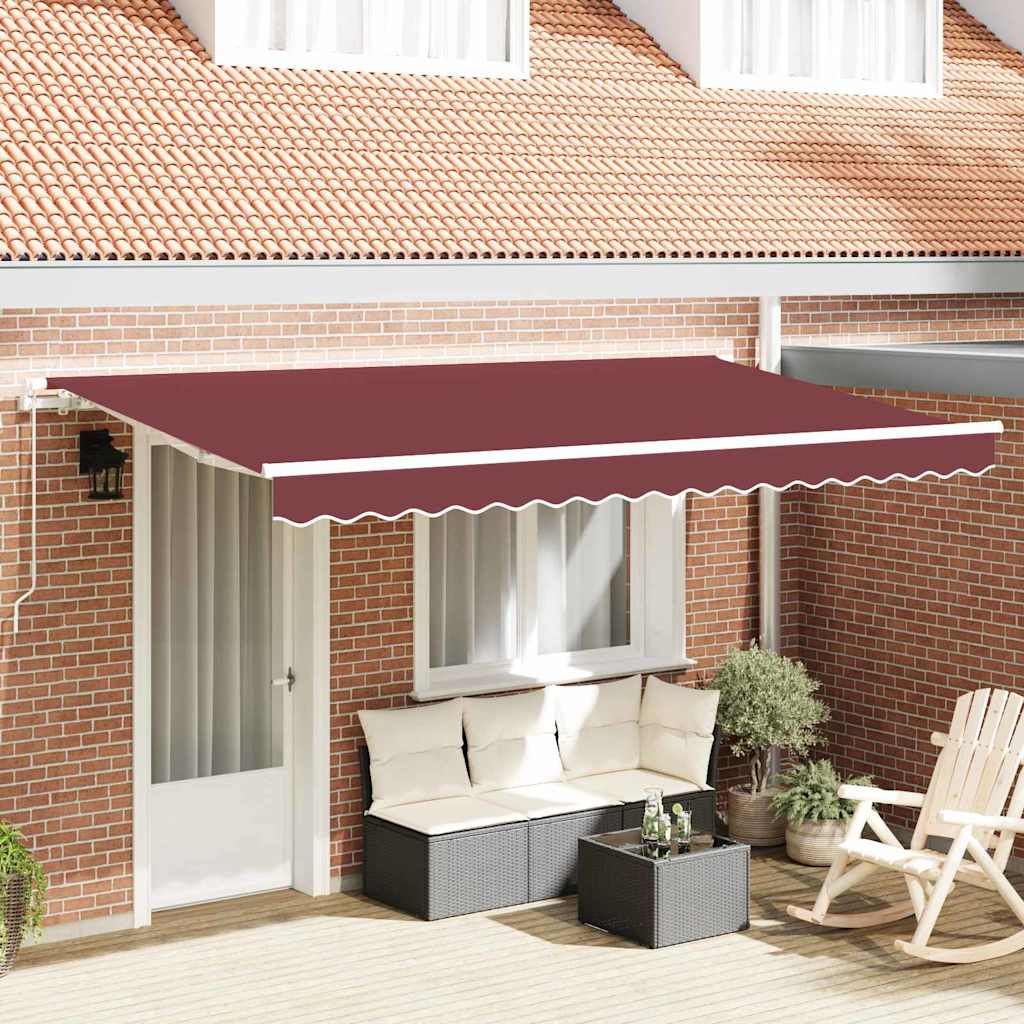 Novaro Behúzható napellenző Burgundi 400 x 200 cm szövet