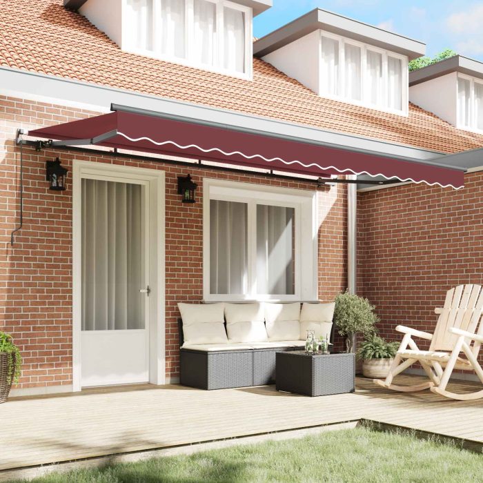 Novaro Behúzható napellenző Burgundi 400 x 200 cm szövet - Image 3