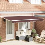 Novaro Napernyő keret Barna 400 x 200 cm Poliészter PU bevonattal