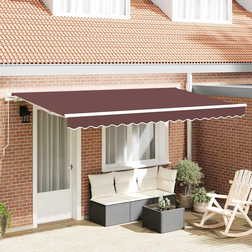 Novaro Behúzható napellenző Barna 400 x 200 cm szövet