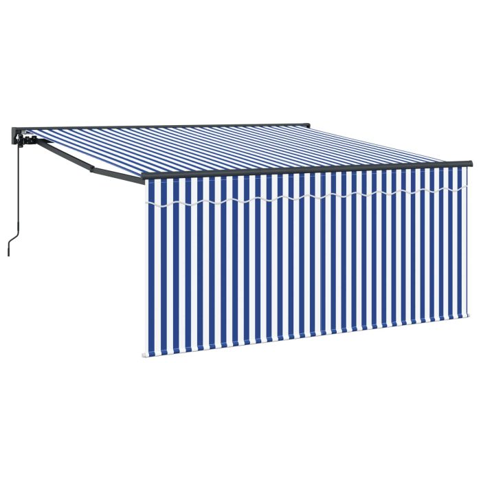 Novaro Behúzható napellenző Kék és Fehér 300 x 250 cm - Image 2