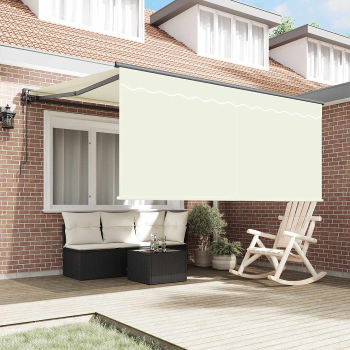 Novaro Behúzható napellenző Krém 300 x 250 cm Pamut és Alumínium - Image 3