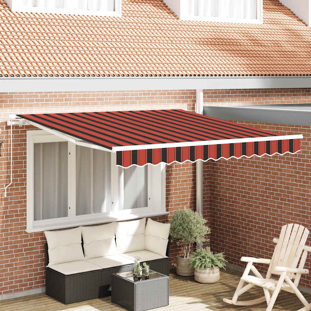Novaro Behúzható napellenző Narancs és Barna 300 x 250 cm