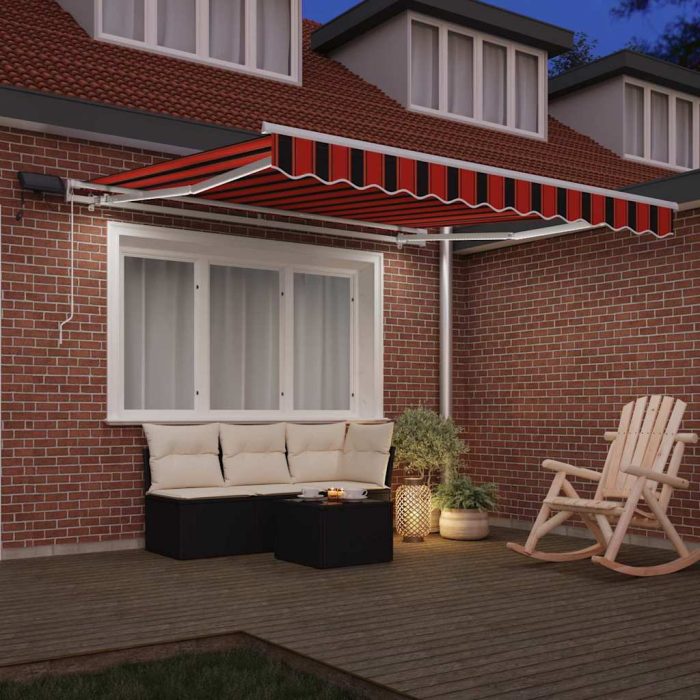 Novaro Behúzható napellenző narancssárga és barna 300 x 250 cm - Image 3