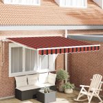 Novaro Behúzható napellenző narancssárga és barna 300 x 250 cm