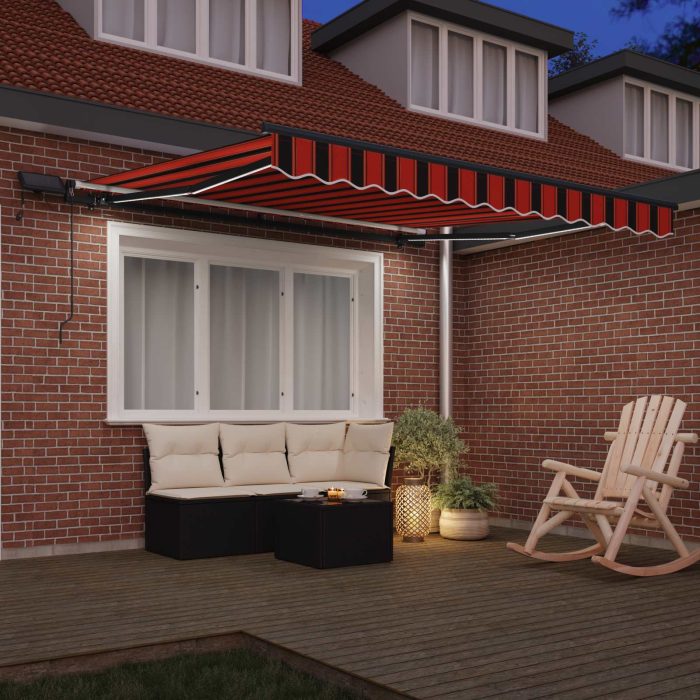 Novaro Behúzható napellenző narancssárga és barna 300 x 250 cm - Image 3