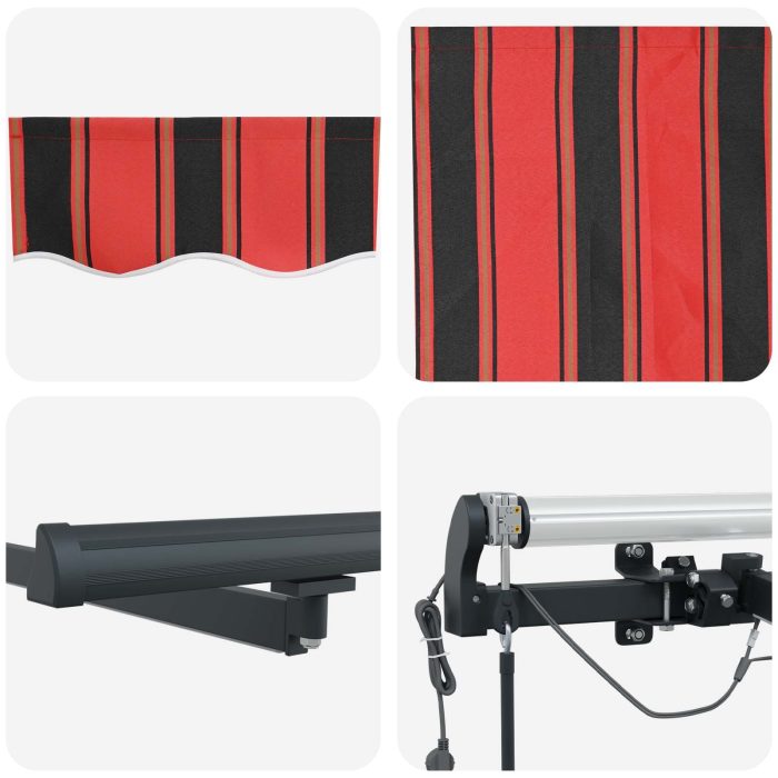 Novaro Behúzható napellenző narancssárga és barna 300 x 250 cm - Image 10