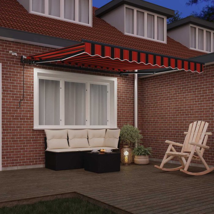 Novaro Behúzható napellenző narancssárga és barna 300 x 250 cm - Image 3