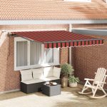 Novaro Behúzható napellenző narancssárga és barna 300 x 250 cm