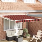 Novaro Behúzható napellenző Narancs és Barna 300 x 250 cm