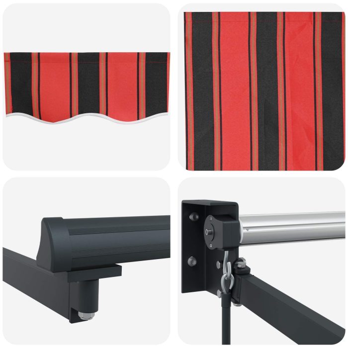 Novaro Behúzható napellenző Narancs és Barna 300 x 250 cm - Image 8