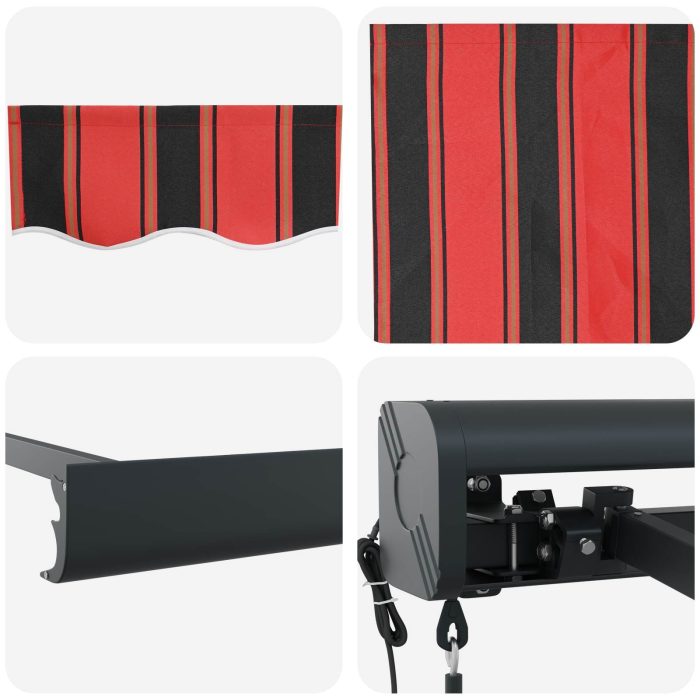Novaro Behúzható napellenző Narancs és Barna 300 x 250 x 165 cm - Image 7