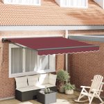 Novaro Napernyő keret Burgundi 300 x 250 cm Poliészter PU bevonattal
