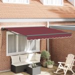 Novaro Napernyő keret Burgundi 300 x 250 cm Poliészter PU bevonattal