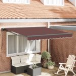 Novaro Napernyő keret Barna 300 x 250 cm Poliészter PU bevonattal