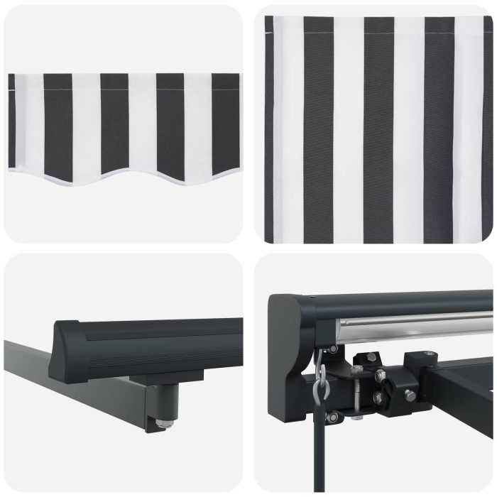 Novaro Napernyő keret Antracit és Fehér 300 x 250 cm - Image 8
