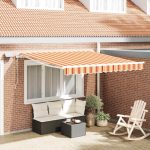 Novaro Behúzható napellenző Sárga és narancs 300 x 250 cm