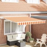 Novaro Behúzható napellenző Sárga és narancs 300 x 250 cm