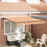 Novaro Behúzható napellenző Sárga és narancs 300 x 250 cm
