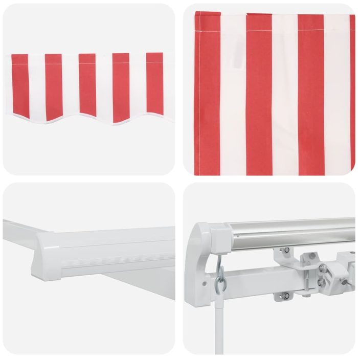 Novaro Behúzható napellenző Piros és Fehér 300 x 250 cm - Image 8
