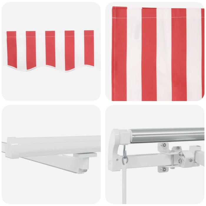 Novaro Behúzható napellenző Piros és Fehér 300 x 250 cm - Image 10