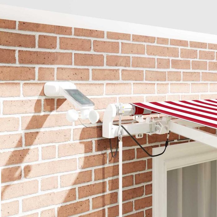Novaro Behúzható napellenző Piros és Fehér 300 x 250 cm Poliészter - Image 4