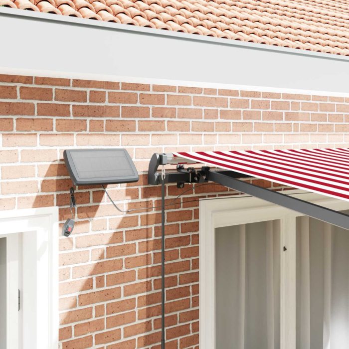 Novaro Behúzható napellenző Piros és Fehér 300 x 250 cm - Image 4