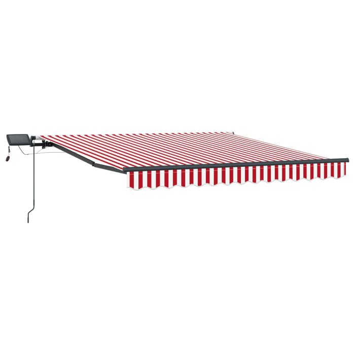 Novaro Behúzható napellenző Piros és Fehér 300 x 250 cm - Image 2