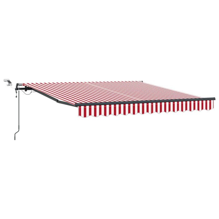 Novaro Behúzható napellenző Piros és Fehér 300 x 250 cm Poliészter - Image 2