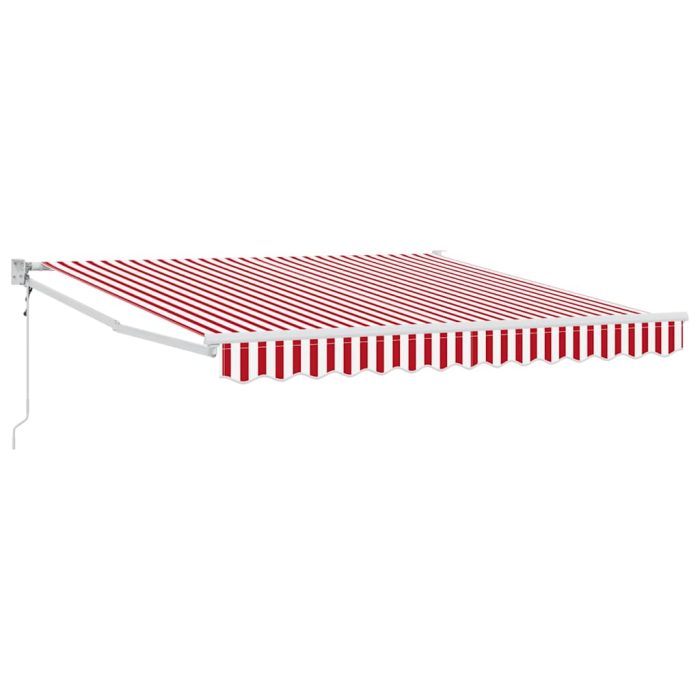 Novaro Behúzható napellenző Piros 300 x 250 cm Poliészter és fém - Image 2