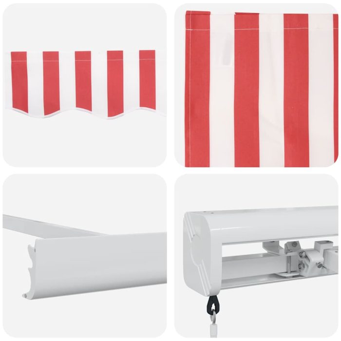 Novaro Behúzható napellenző Piros és Fehér 300 x 250 cm - Image 8