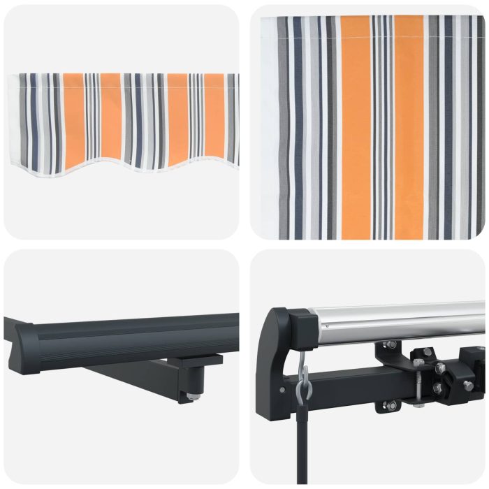 Novaro Behúzható napellenző Sokszínű 300 x 250 cm Pamut és Alumínium - Image 7