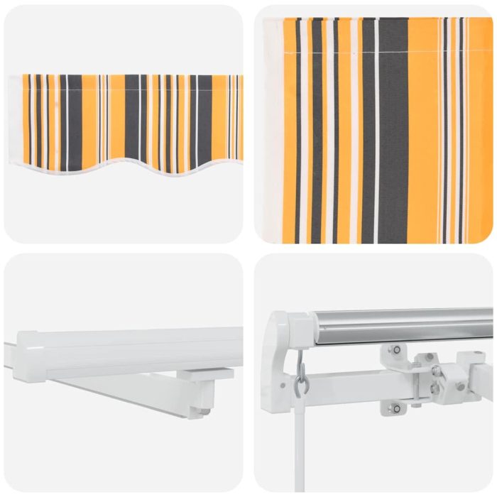 Novaro Behúzható napellenző Sokszínű 300 x 250 cm Szövet és Alumínium - Image 10