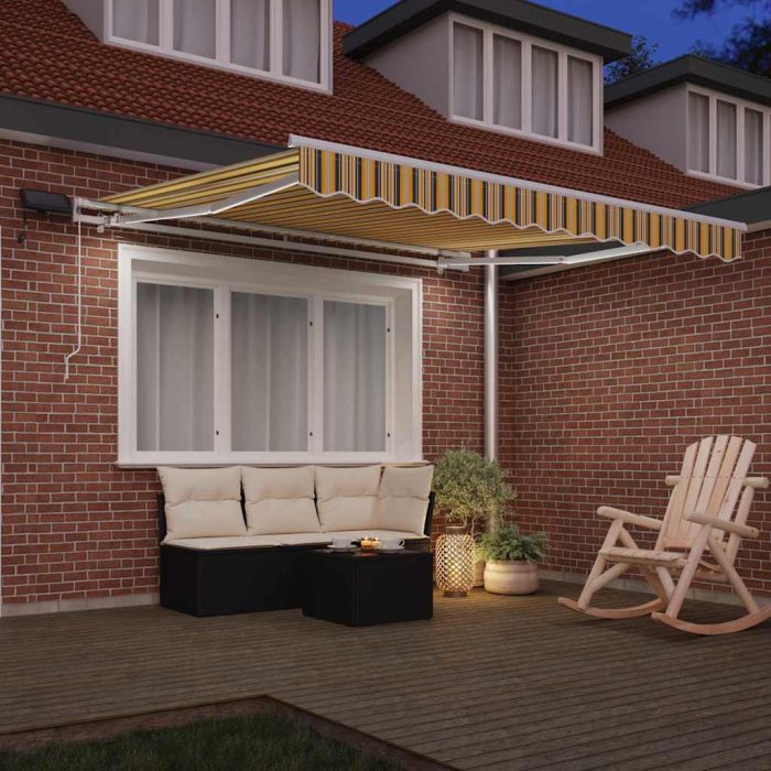 Novaro Behúzható napellenző Sokszínű 300 x 250 cm Szövet és Alumínium - Image 3