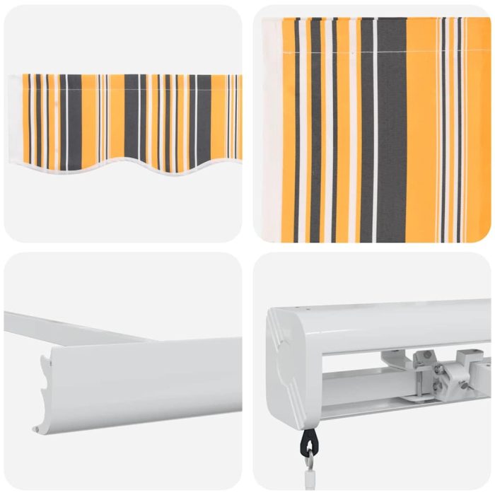 Novaro Behúzható napellenző Sokszínű 300 x 250 cm Vászon és Alumínium - Image 8