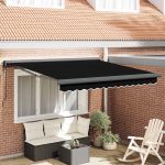 Novaro Behúzható napellenző Fekete 300 x 250 x 165 cm Szövet és Fém