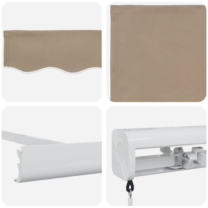 Novaro Behúzható napellenző Bézs 300 x 250 cm Vászon és Alumínium - Image 4