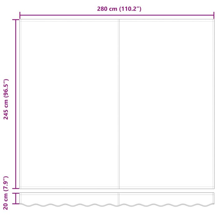Novaro Behúzható napellenző Bézs 300 x 250 cm Vászon és Alumínium - Image 7