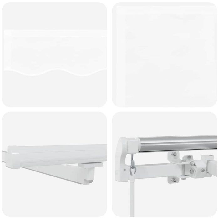 Novaro Behúzható napellenző Fehér 300 x 250 cm Szövet és Alumínium - Image 10
